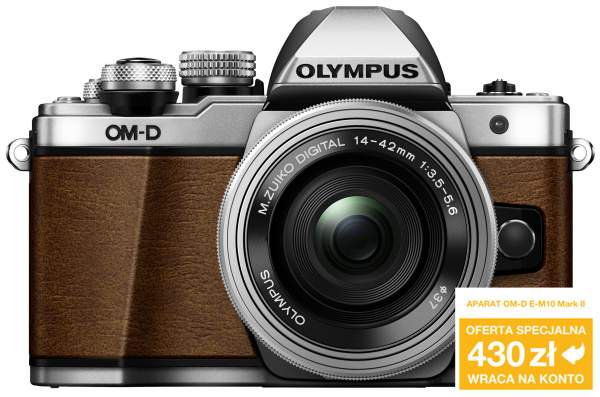 Aparat cyfrowy Olympus OM-D E-M10 Mark II + ob. 14-42 EZ Limited Edition brązowy