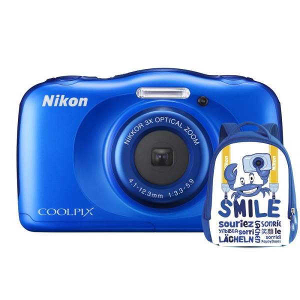 Aparat cyfrowy Nikon COOLPIX W100 niebieski + plecak