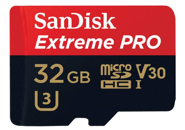 Karta pamięci Sandisk microSDHC 32 GB EXTREME PRO 95MB/s C10 UHS-I U3 V30 + program Rescue Pro Deluxe