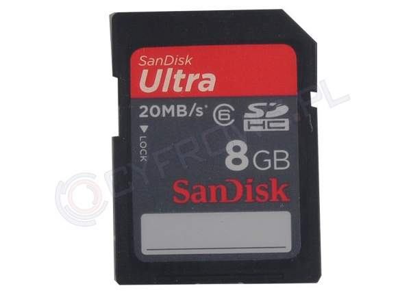 Karta pamięci Sandisk SDHC 8 GB Ultra 20MB/s