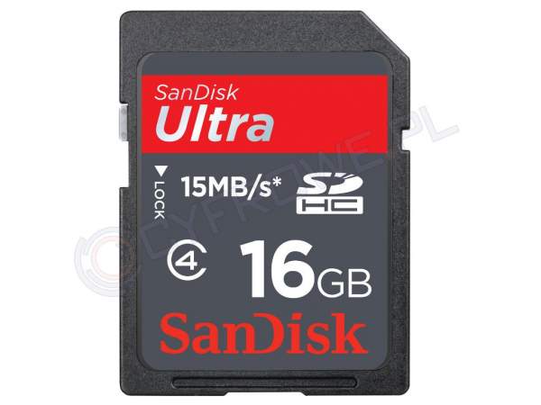 Karta pamięci Sandisk SDHC 16 GB Ultra 15MB/s