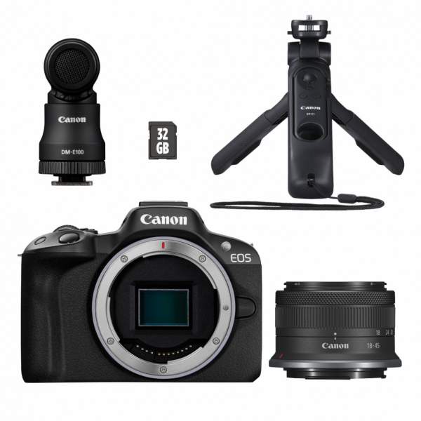 Aparat cyfrowy Canon EOS R50 + RF-S 18-45 mm f/4.5-6.3 IS STM Creator Kit 