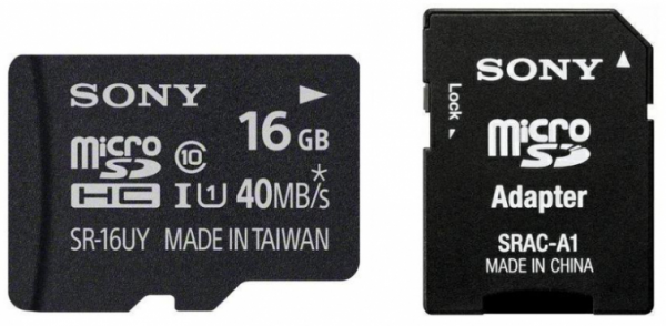 Karta pamięci Sony Performance microSDHC 16GB CL10 + adapter