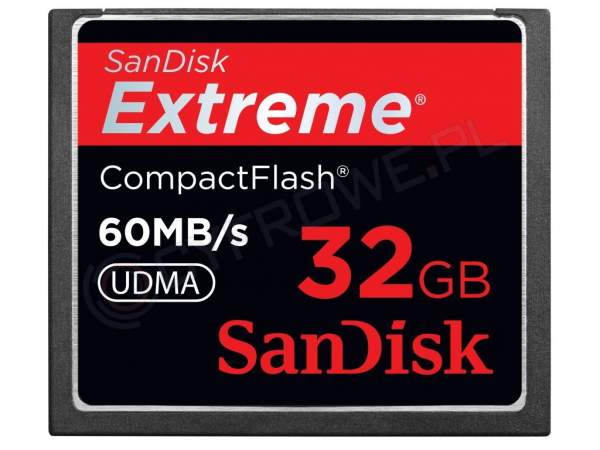 Karta pamięci Sandisk CompactFlash Extreme 32GB (60MB/sek)