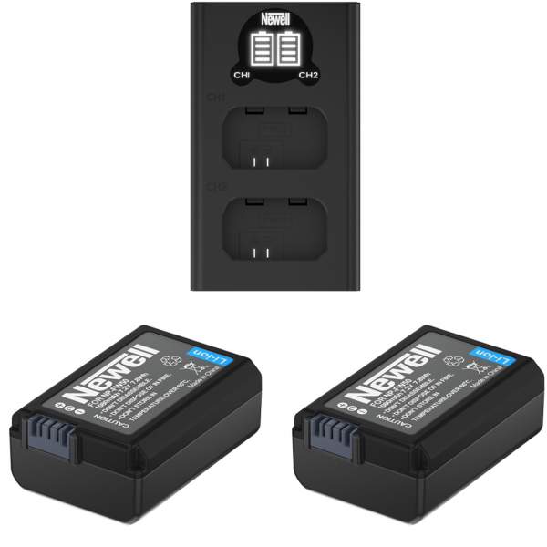 Ładowarka Newell dwukanałowa  DL-USB-C i dwa akumulatory NP-FW50 do Sony