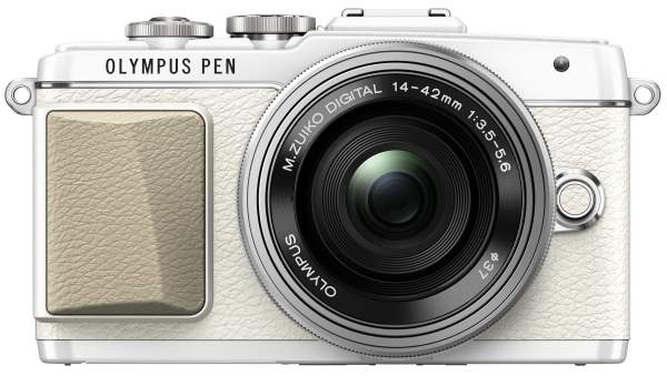 Aparat cyfrowy Olympus PEN E-PL7 Zestaw portretowy biały (ob. 14-42 mm f/3.5-5.6 EZ + ob. 45 mm f/1.8 + blenda) 