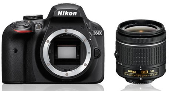 Lustrzanka Nikon D3400 + ob. 18-55mm f/3.5-5.6G VR AF-P