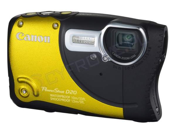 Aparat cyfrowy Canon PowerShot D20 żółty
