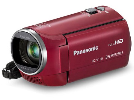 Kamera cyfrowa Panasonic HC-V130 czerwona