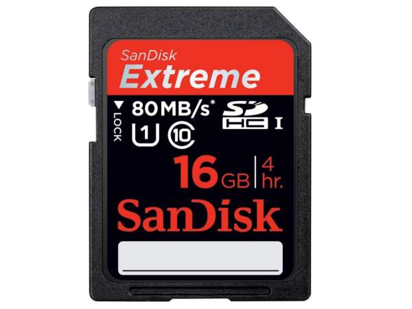 Karta pamięci Sandisk Extreme SDHC 16GB UHS-I 80MB/s