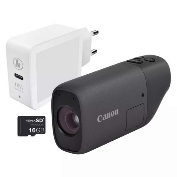 Aparat cyfrowy Canon PowerShot Zoom Essenitals Kit czarny + Canon Cashback 200 zł