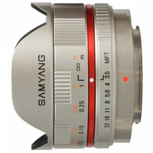Obiektyw Samyang 7.5 mm f/3.5 UMC Fish-eye / micro 4/3 srebrny 