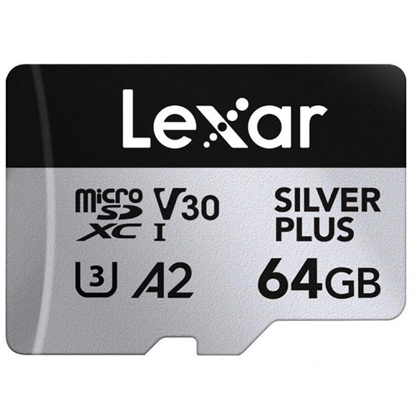 Karta pamięci Lexar microSDXC Professional SILVER Plus UHS-I/U3/A2/4K V30 64GB