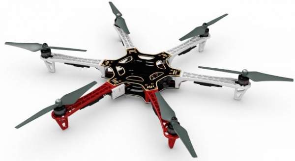 Dron DJI hexacopter F550 + E305 + Naza M v2 + GPS + podwozie
