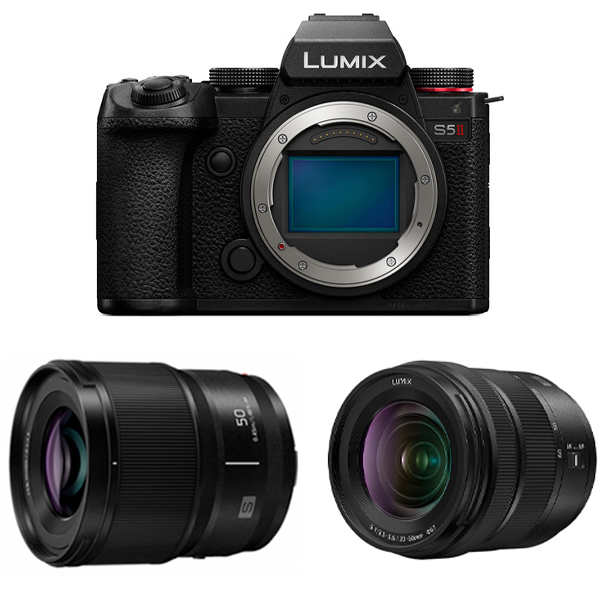 Aparat cyfrowy Panasonic Lumix S5II  + R 20-60 mm f/3-5-5.6 + S 50 mm f/1.8 Wybierz Rabat 1350 zł lub Rabat na wybrane obiektywy do 4400 zł taniej
