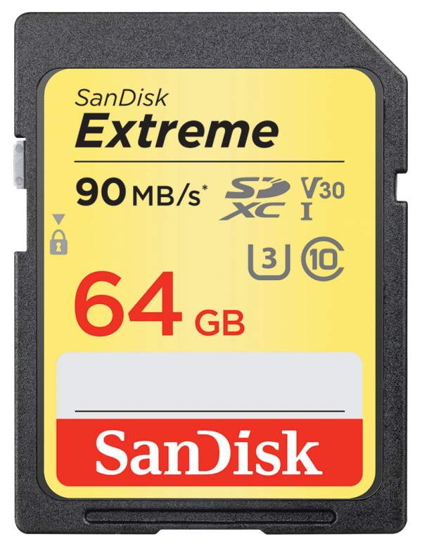 Karta pamięci Sandisk SDXC 64 GB EXTREME 90MB/s Video Speed Class V30 U3 UHS-I