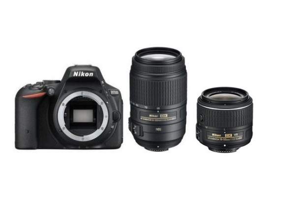 Lustrzanka Nikon D5500 czarny + ob. 18-55 VR II + 55-300 VR CASHBACK