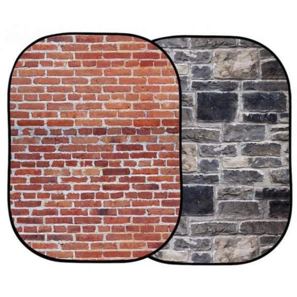 Tło Lastolite Urban 1.5x2.1m Red brick/Grey Stone