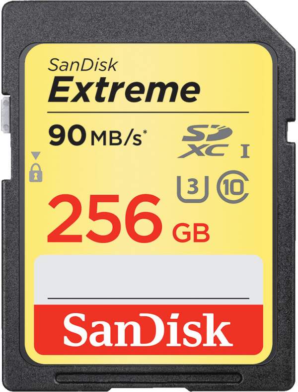 Karta pamięci Sandisk SDXC Extreme 256 GB 90 MB/s C10 UHS-I U3