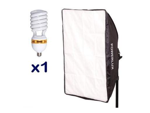 Lampa Powerlux RC-461 z softboxem 40x60 cm + 1x85 W 5400K