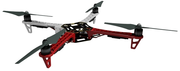 Dron DJI quadrocopter F450 + Naza-M V2 + GPS + E305 + podwozie