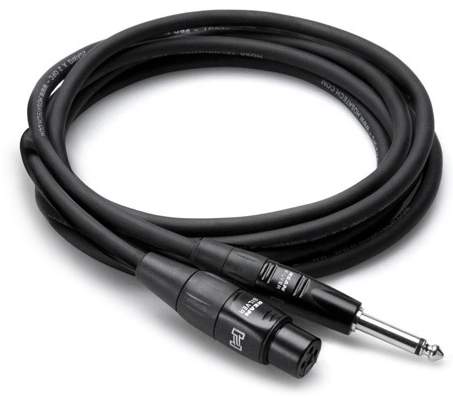 Kabel HOSA mikrofonowy Pro, XLRf - TS 6.35mm 3m