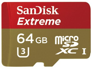 Karta pamięci Sandisk microSDXC 64GB Extreme 90MB/s C10 UHS-I do kamer sportowych 