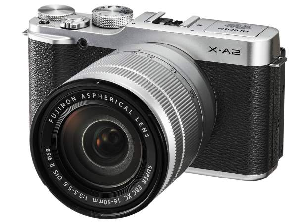 Aparat cyfrowy FujiFilm X-A2 srebrny + ob. XC 16-50mm 
