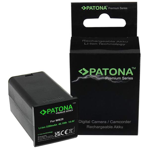 Bateria Patona Premium do Godox WB29 AD200, AD200 Pro