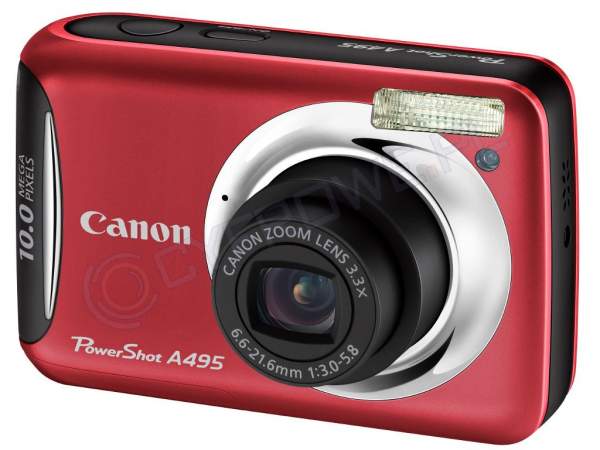 Aparat cyfrowy Canon PowerShot A495 czerwony