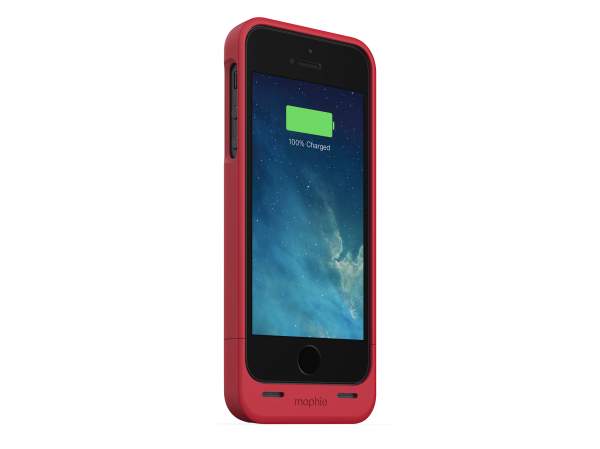 Mophie Juice Pack Helium (kolor czerwony) - obudowa ochronna z wbudowaną baterią (1500mAh) do iPhone 5/5S/SE