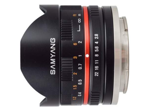 Obiektyw Samyang 8 mm f/2.8 UMC Fish-eye II / Canon M czarny