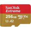 Sandisk microSDXC 256GB EXTREME 160MB/s C10 UHS-I U3 V30 A2 + adapter SD
