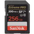 Karta pamięci Sandisk SDXC EXTREME PRO 256GB 200MB/s V30 UHS-I U3 Przód