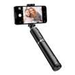  selfie sticki Baseus Selfie stick, statyw Bluetooth (czarno-srebrny) Przód