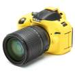 Zbroja EasyCover osłona gumowa dla Nikon D5200 żółta Góra