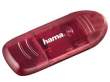 Czytnik Hama USB 2.0 Cardreader 6w1 czerwony Przód