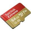 Karta pamięci Sandisk microSDXC 64 GB Extreme Sport 170MB/s A2 C10 V30 UHS-I U3 + adapter Tył