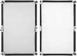Panel Fomei Materiał Silver/White 100x150cm Przód