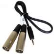 Kabel Azden przewód MX-2 prosty 3.5mm TRS / podwójny 3-pin XLR (męski) Przód