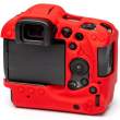 Zbroja EasyCover osłona gumowa dla Canon EOS R3 czerwona Boki