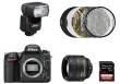 Lustrzanka Nikon D750 + ob.85mm f/1.8G + lampa SB-700 + karta 64GB + blenda - zestaw do fotografii portretowej Przód