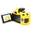 Zbroja EasyCover osłona gumowa dla Nikon D5200 żółta Boki