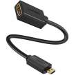  Kable HDMI Ugreen adapter Micro HDMI do HDMI, 20cm czarny (20134) Przód