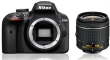 Lustrzanka Nikon D3400 + ob. 18-55mm f/3.5-5.6G + ob. 70-300 AF-P G ED Przód