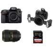 Lustrzanka Nikon D7500 + ob.105 mm f/2.8G AF-S VR IF-ED MICRO + lampa SB-R1 + SDXC 64 GB Zestaw do fotografii stomatologicznej Przód