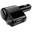  Zasilanie mobilne ładowarki samochodowe Baseus Transmiter FM do samochodu 2x USB, Bluetooth - czarny Przód