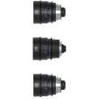  Obiektywy do filmowania do kamer Cine Venus Optics Zestaw obiektywów Laowa Nanomorph 27 mm, 35 mm, 50 mm S35 Blue do Arri PL / Canon EF Przód