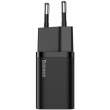 Ładowarka Baseus Super Si Quick Charger 1C 25W z przewodem USB-C do USB-C 1m (czarna)