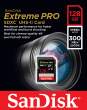 Karta pamięci Sandisk SDXC 128 GB EXTREME PRO 300 MB/s C10 UHS-II Góra